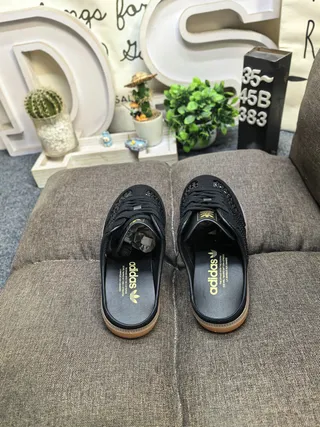 Adidas Black Brown Woven Textile Upper Gum Rubber Sole Lifestyle Sneakers 8