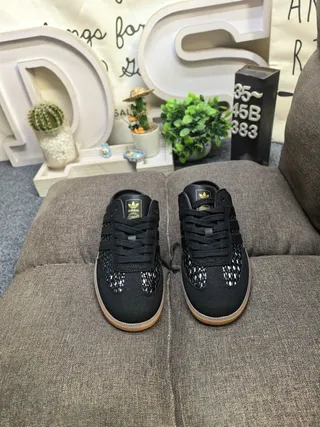Adidas Black Brown Woven Textile Upper Gum Rubber Sole Lifestyle Sneakers 10