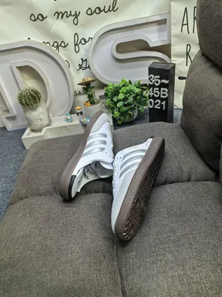 Adidas Noir Marron Supérieur Tissé Semelle Gomme Loafer 6