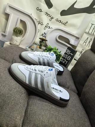 Adidas Noir Marron Supérieur Tissé Semelle Gomme Loafer 7