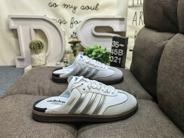 Adidas Noir Marron Supérieur Tissé Semelle Gomme Loafer 11