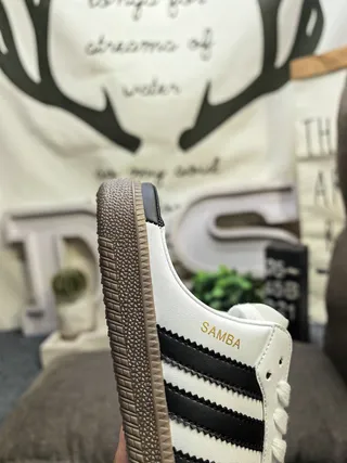 Adidas Noir Marron Supérieur Tissé Semelle Gomme Loafer 23