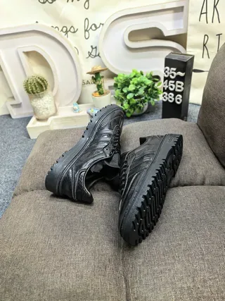 Adidas Black Gold Textured Upper Accent Sneakers 6