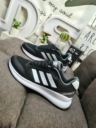 Adidas Black Gray Mesh Upper Three-Stripe Side Panel Lifestyle Sneakers 16