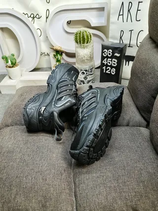 Adidas Black Gray Sole Monochrome Chunky Sneakers 6