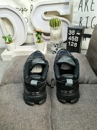 Adidas Black Gray Sole Monochrome Chunky Sneakers 8