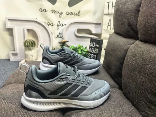 Adidas Black Silver Mesh-and-Synthetic Upper Three-Stripe Side Panel Lifestyle Sneakers 11