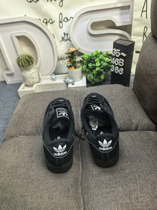 Adidas Black Suede Upper Tonal Stitching Lifestyle Sneakers 8