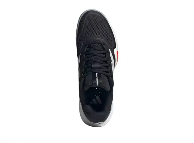 Adidas Black White Breathable Mesh Upper Three-Stripe Side Branding Sneakers 3