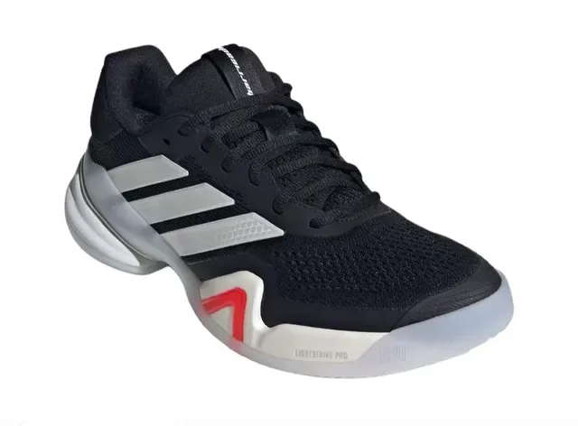 Adidas Black White Breathable Mesh Upper Three-Stripe Side Branding Sneakers 5