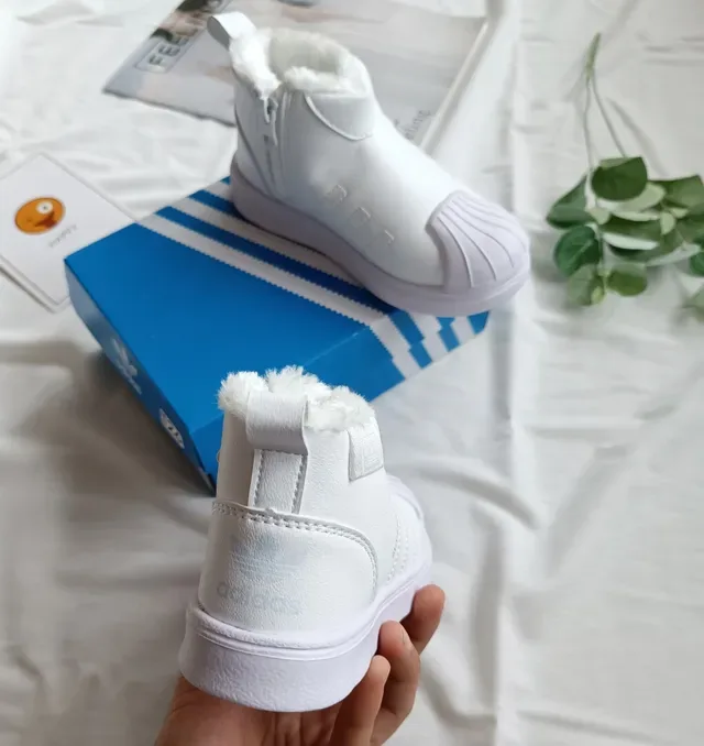 Adidas Black White High-Top Shell-Toe Lifestyle Sneakers 6