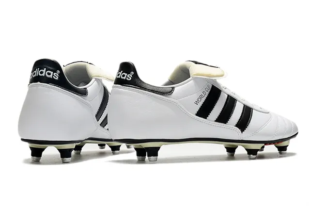 Adidas Noir Blanc Cuero Superior Trois Rayures Terrain Firme Chaussures de Football 11