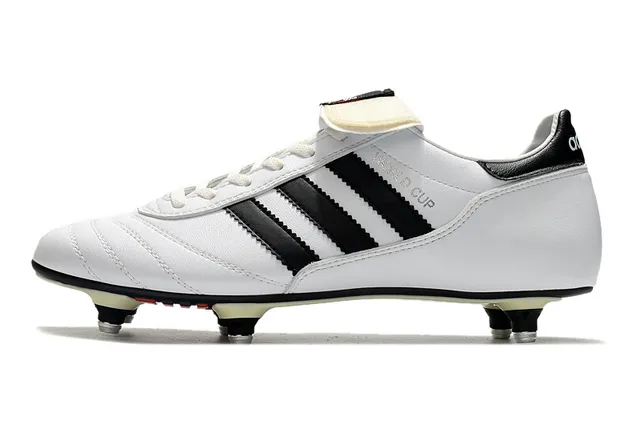 Adidas Noir Blanc Cuero Superior Trois Rayures Terrain Firme Chaussures de Football 14