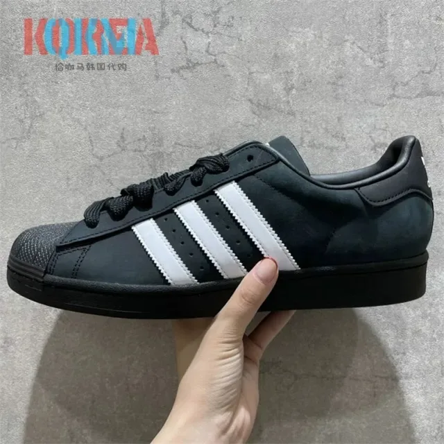 Adidas Black White Low-Top Shell-Toe Lifestyle Sneakers 9
