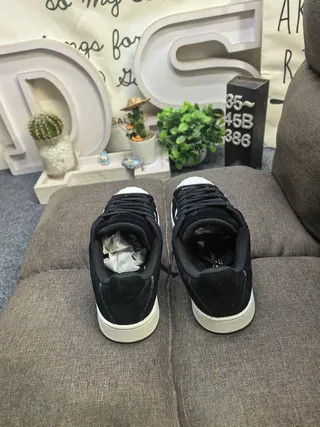 Adidas Black White Low-Top Suede Upper Lifestyle Sneakers 8