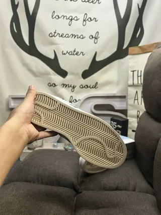 Adidas नीला भूरा शेल-टू सuede अपर लाइफस्टाइल स्नीकर 4