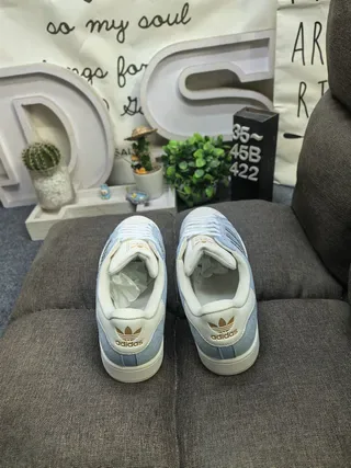 Adidas नीला भूरा शेल-टू सuede अपर लाइफस्टाइल स्नीकर 8