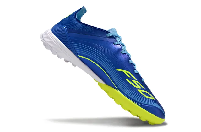 Adidas Bleu  Jaune  Bas  Coupe  Botte  Supérieur  Métallique  Pelouse  Chaussures  Football 2