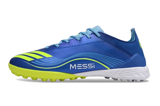 Adidas Bleu  Jaune  Bas  Coupe  Botte  Supérieur  Métallique  Pelouse  Chaussures  Football 7