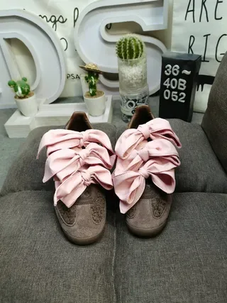 Adidas Brown Pink Laceless Textured Shearling Upper Lifestyle Sneakers 10