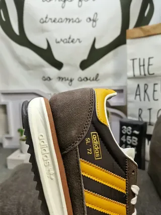 Adidas Marrom Amarelo Retro Runner Suede e Textil Parte Superior Lifestyle Sneakers 3