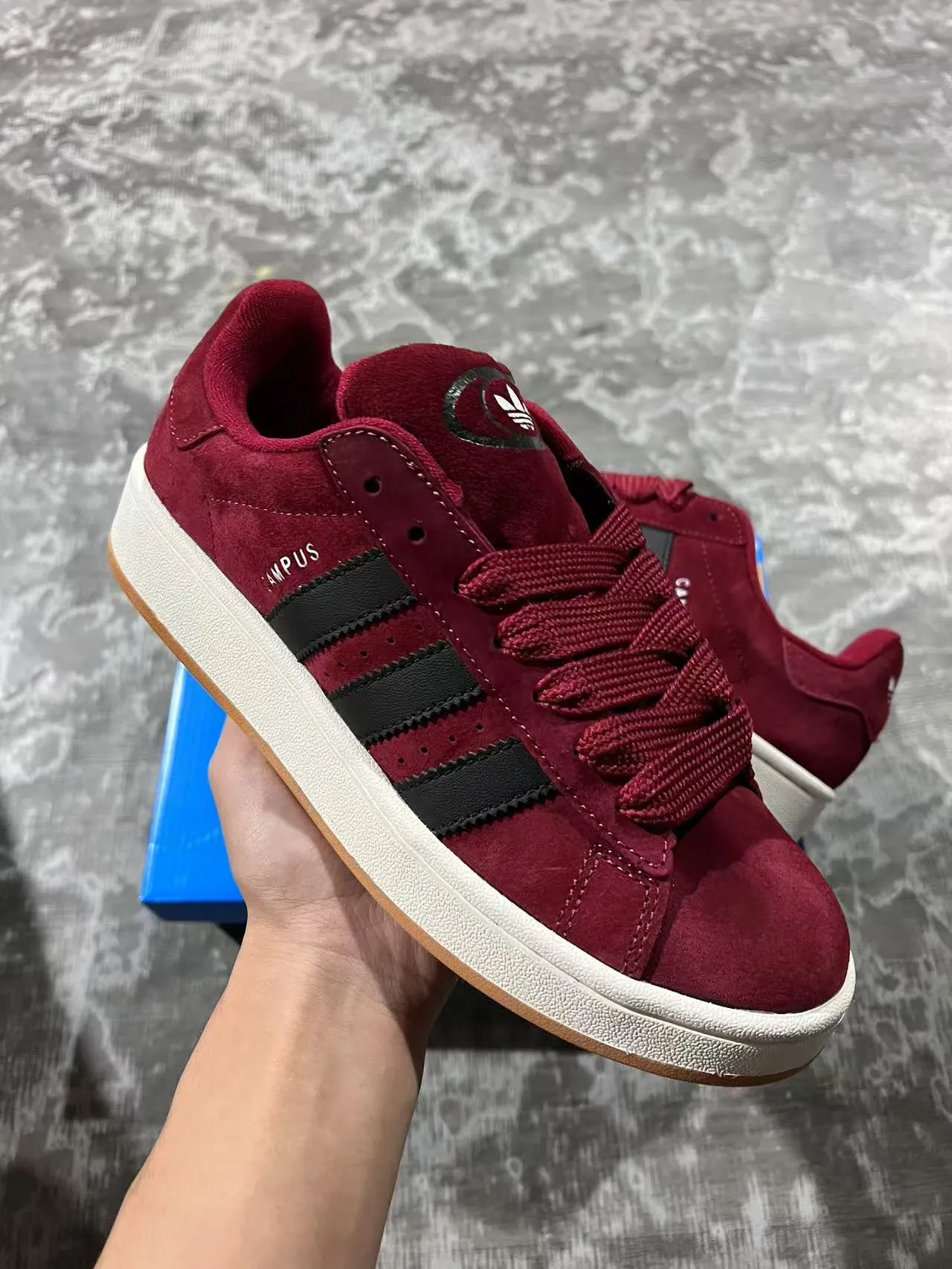 Adidas Campus Burgundy Suede Lifestyle Sneakers 2