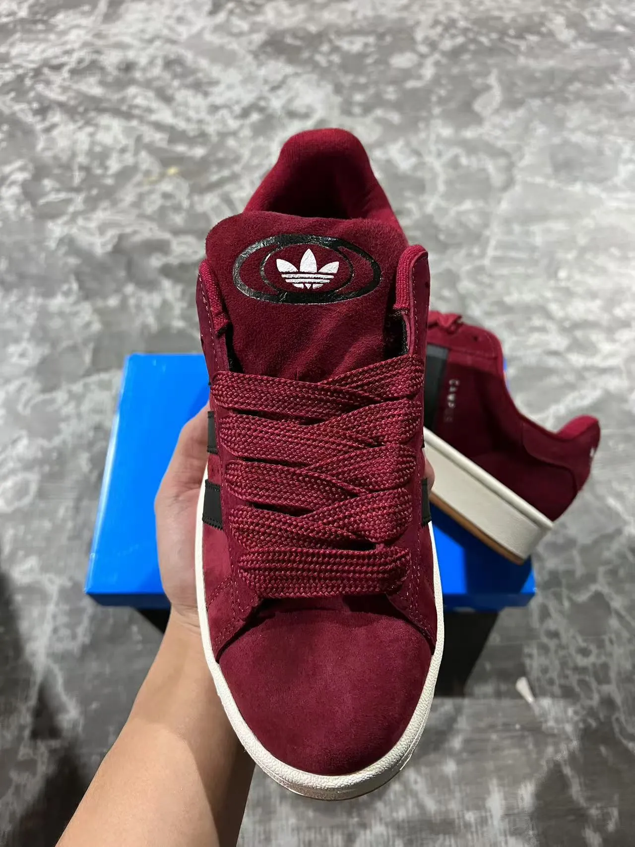 Adidas Campus Burgundy Suede Lifestyle Sneakers 3