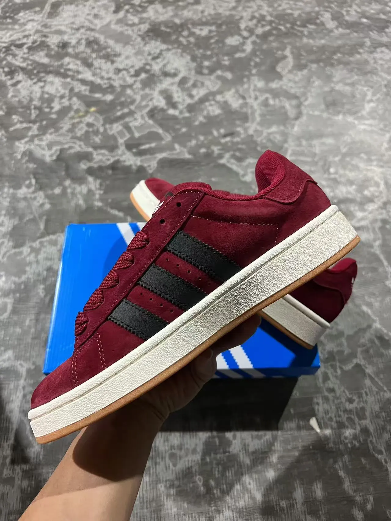 Adidas Campus Burgundy Suede Lifestyle Sneakers 5