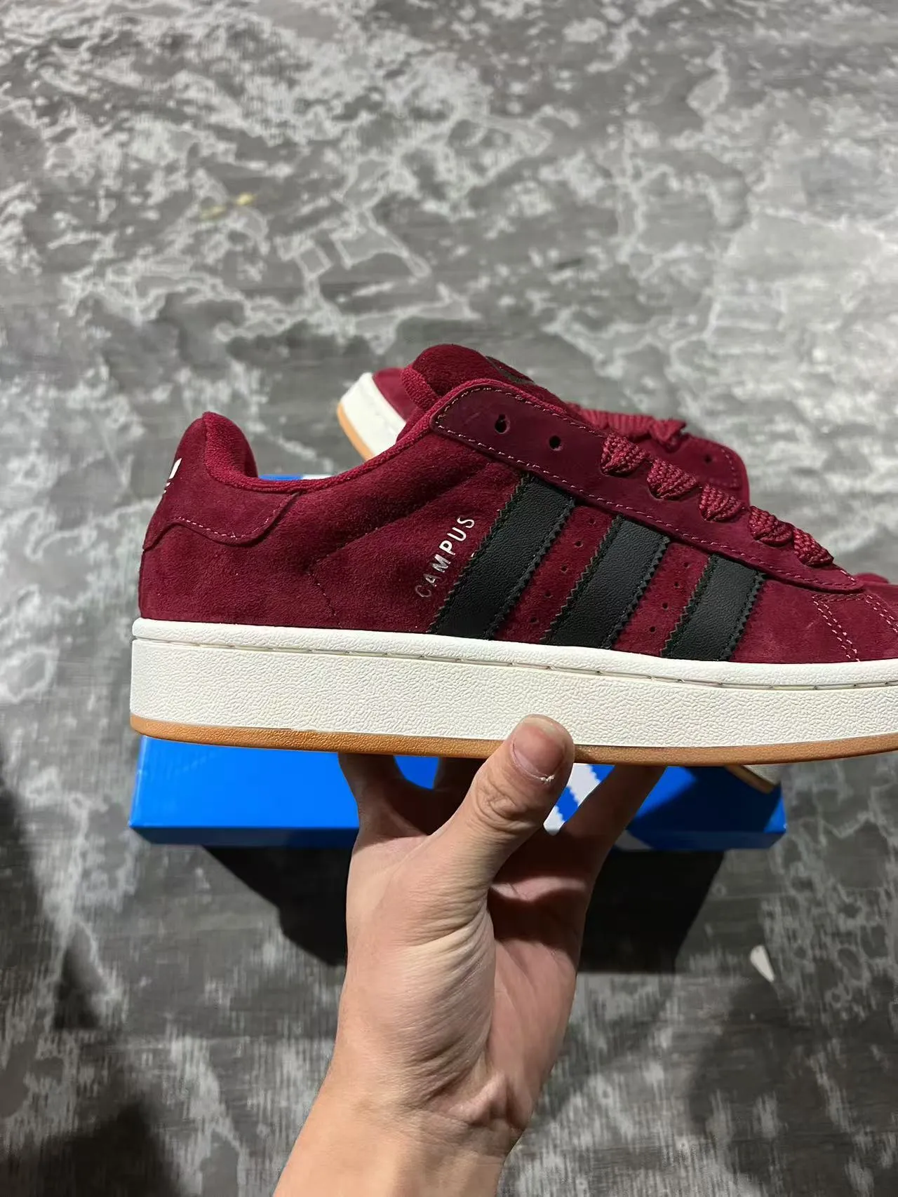 Adidas Campus Burgundy Suede Lifestyle Sneakers 7