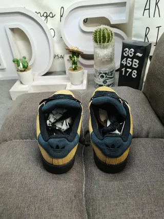 Adidas Campus Mustard Yellow and Navy Suede Lifestyle Sneakers 8