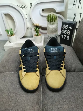 Adidas Campus Mustard Yellow and Navy Suede Lifestyle Sneakers 10