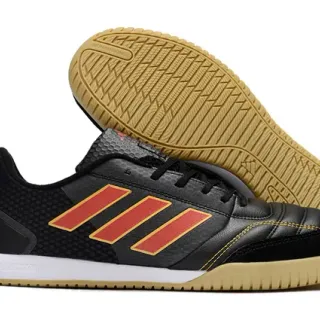 Adidas Copa Black Red Synthetic Leather Upper Quilted Toe Cap Indoor Soccer Shoes