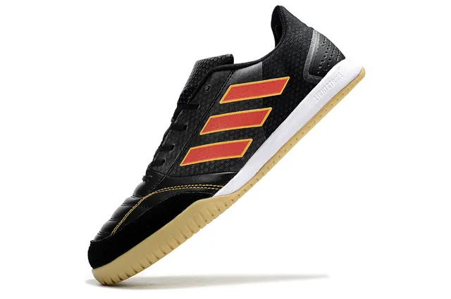 Adidas Copa Noir Rouge Cuir Synthétique Supérieur Matelassé Capot Doigt Chaussures Football Intérieur 3