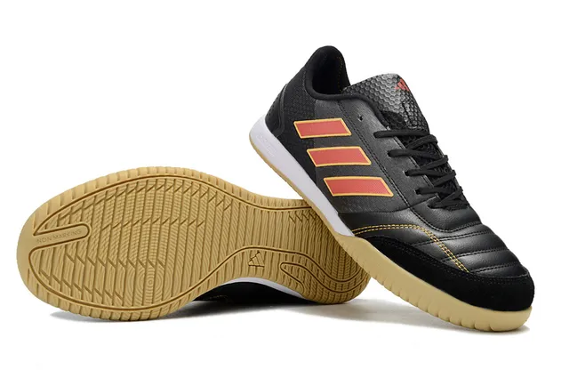 Adidas Copa Noir Rouge Cuir Synthétique Supérieur Matelassé Capot Doigt Chaussures Football Intérieur 4