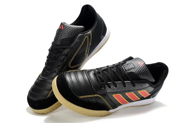 Adidas Copa Noir Rouge Cuir Synthétique Supérieur Matelassé Capot Doigt Chaussures Football Intérieur 7