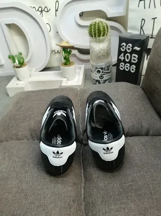 Adidas Copa Black White Leather Upper Quilted Toe Sneakers 8