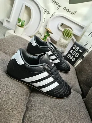 Adidas Copa Black White Leather Upper Quilted Toe Sneakers 9