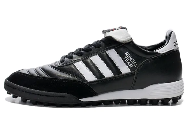 Adidas Copa Noir Blanc Cuir Supérieur Three-Stripe Side Turf Soccer Shoes 16