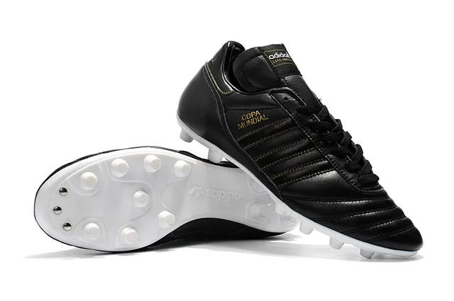 Adidas Copa Mundial Black Gold फर्म-ग्राउंड फुटबॉल जूते 5
