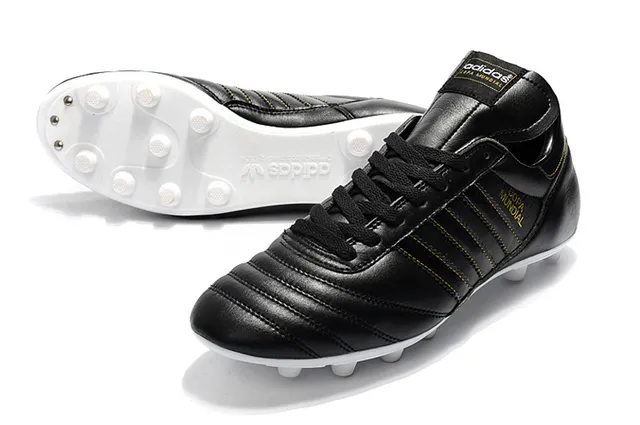 Adidas Copa Mundial Black Gold फर्म-ग्राउंड फुटबॉल जूते 6