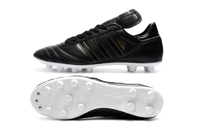 Adidas Copa Mundial Black Gold फर्म-ग्राउंड फुटबॉल जूते 9