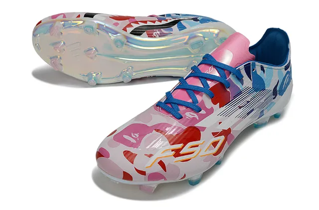 Adidas F50 Multicolor Camo Holográfico Zapatos de Fútbol para Tierra Firme 5