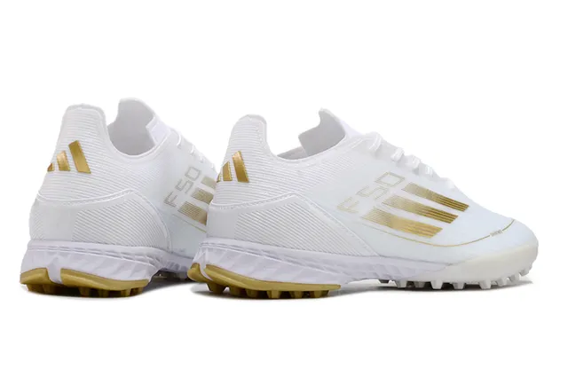 Adidas F50 Speedweb Or Blanc Chaussures de Football Gazon Artificiel 4