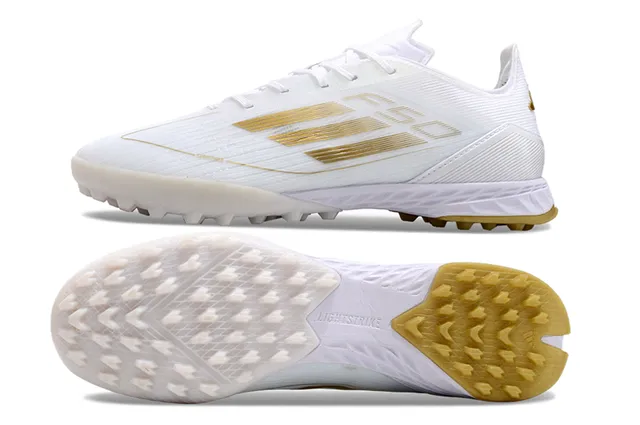 Adidas F50 Speedweb Or Blanc Chaussures de Football Gazon Artificiel 6
