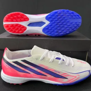 Adidas F50 White Pink Low-Cut Molded Conical Studs Turf Soccer Shoes