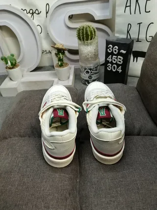 Adidas Forum Low Off-White and Burgundy Lifestyle Sneakers 8