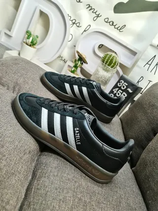 Adidas Gazelle Black and White Lifestyle Sneakers 7