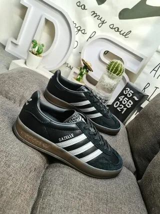 Adidas Gazelle Black and White Lifestyle Sneakers 9