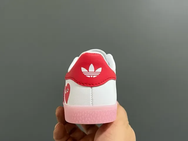 Adidas Gazelle Pink Heart Print Lifestyle Sneakers 18
