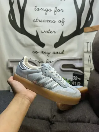 Adidas Gray Brown Low-Top Gum Sole Lifestyle Sneakers 5